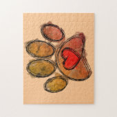 Kleurrijke Hondenliefhebber Tekening Waterverf Legpuzzel (Verticaal)