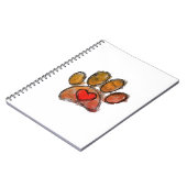 Kleurrijke Hondenliefhebber Tekening Waterverf Notitieboek (Linkerzijde)