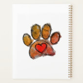 Kleurrijke Hondenliefhebber Tekening Waterverf Planner (Achterkant)