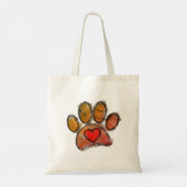 Kleurrijke Hondenliefhebber Tekening Waterverf Tote Bag (Achterkant)