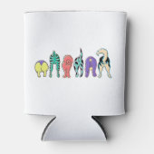 Kleurrijke hondenpeuken blikjeskoeler (Voorkant)