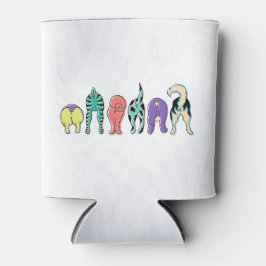 Kleurrijke hondenpeuken blikjeskoeler