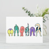 Kleurrijke hondenpeuken kaart (Staand voorkant)