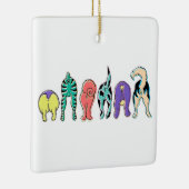 Kleurrijke hondenpeuken keramisch ornament (Rechts)