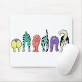 Kleurrijke hondenpeuken muismat (Met muis)