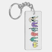 Kleurrijke hondenpeuken sleutelhanger (Voorkant Links)