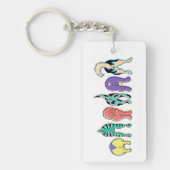 Kleurrijke hondenpeuken sleutelhanger (Voorkant)