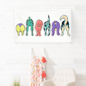 Kleurrijke hondenpeuken spandoek (Insitu)