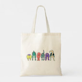 Kleurrijke hondenpeuken tote bag (Achterkant)