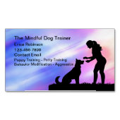 Kleurrijke hondentrainer Visitekaartjes Magnetisch Visitekaartje (Voorkant)