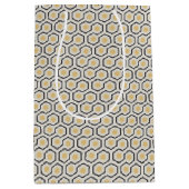Kleurrijke Honeycomb Grid Pattern Shopping Bag Medium Cadeauzakje (Voorkant)