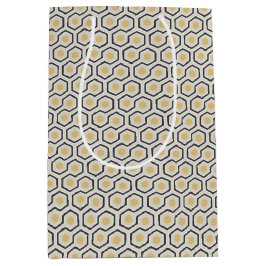 Kleurrijke Honeycomb Grid Pattern Shopping Bag Medium Cadeauzakje