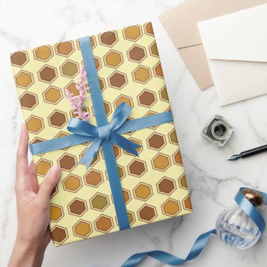 Kleurrijke Honeycomb Verjaardag Cadeaupapier (Geschenken)
