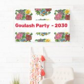 Kleurrijke Hongaarse Bloemen - gepersonaliseerd Spandoek (Insitu)
