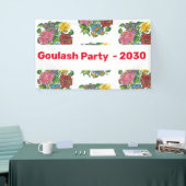 Kleurrijke Hongaarse Bloemen - gepersonaliseerd Spandoek (Beurs)