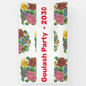 Kleurrijke Hongaarse Bloemen - gepersonaliseerd Spandoek (Verticaal)