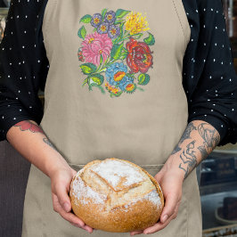 kleurrijke hongaarse bloemen standaard schort