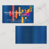 Kleurrijke Hoofdtelefoon Art | equalizer Visitekaartje (Voorkant / Achterkant)