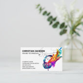 Kleurrijke hoofdtelefoon | Creatieve muziek Visitekaartje (Staand voorkant)