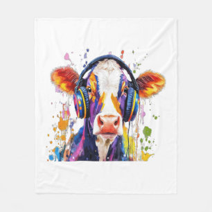 Kleurrijke Hooglanders Koe Fleece Deken