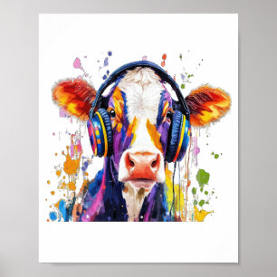 Kleurrijke Hooglanders Koe Poster