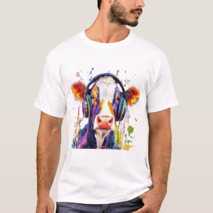 Kleurrijke Hooglandkoe T-shirt