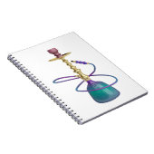 Kleurrijke hookah met gouden elementen notitieboek (Rechterzijde)