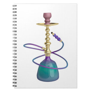 Kleurrijke hookah met gouden elementen notitieboek