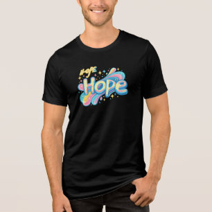 Kleurrijke Hoop Graffiti - Y2K Glans Esthetiek Tri-Blend Shirt