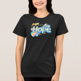 Kleurrijke Hoop Graffiti - Y2K Glitter Esthetiek Tri-Blend Shirt