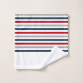 Kleurrijke horizontale marinestrepen bad handdoek (Wasdoekje)