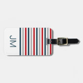 Kleurrijke horizontale marinestrepen bagagelabel (Voorkant horizontaal)