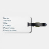 Kleurrijke horizontale marinestrepen bagagelabel (Achterkant horizontaal)