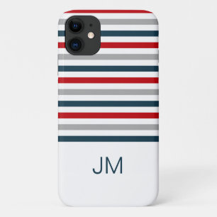 Kleurrijke horizontale marinestrepen Case-Mate iPhone case