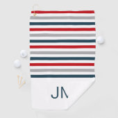 Kleurrijke horizontale marinestrepen golfhanddoek (Insitu)