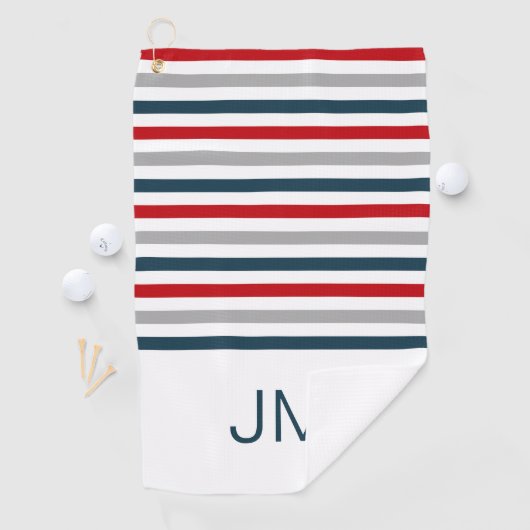 Kleurrijke horizontale marinestrepen golfhanddoek (Insitu)