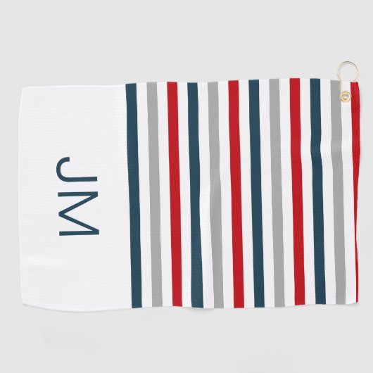 Kleurrijke horizontale marinestrepen golfhanddoek (Horizontaal)
