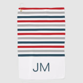 Kleurrijke horizontale marinestrepen golfhanddoek (Voorkant)