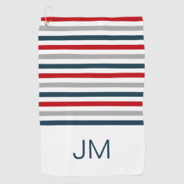 Kleurrijke horizontale marinestrepen golfhanddoek