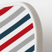 Kleurrijke horizontale marinestrepen pickleball paddle (Links Detail)