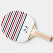 Kleurrijke horizontale marinestrepen tafeltennisbatje (Zijkant)