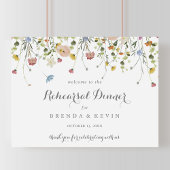 Kleurrijke horizontale repetitie diner welkomstbor poster