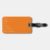 Kleurrijke horizontale retro stijllijnen bagagelabel (Achterkant horizontaal)