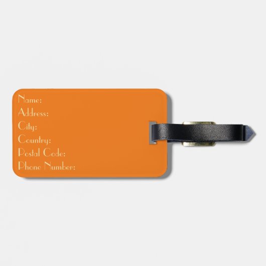 Kleurrijke horizontale retro stijllijnen bagagelabel (Achterkant horizontaal)