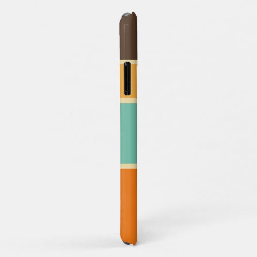 Kleurrijke horizontale retro stijllijnen Case-Mate iPhone case (Achterkant/rechts)