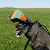 Kleurrijke horizontale retro stijllijnen golfheadcover (Insitu)