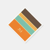 Kleurrijke horizontale retro stijllijnen servet (Hoek)