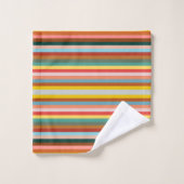 Kleurrijke horizontale retro strepen  bad handdoek (Wasdoekje)