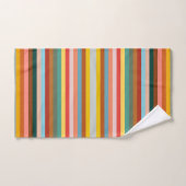 Kleurrijke horizontale retro strepen  bad handdoek (Handdoek)