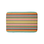 Kleurrijke horizontale retrostrepen badmat (Voorkant)